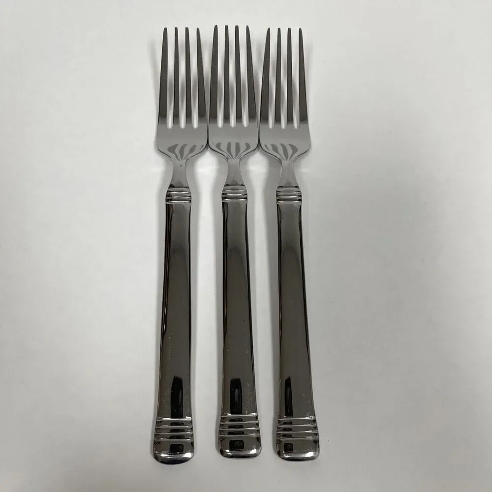 Fitz and Floyd Everyday Bistro‎ Vietnam Silver Forks Lot of 3